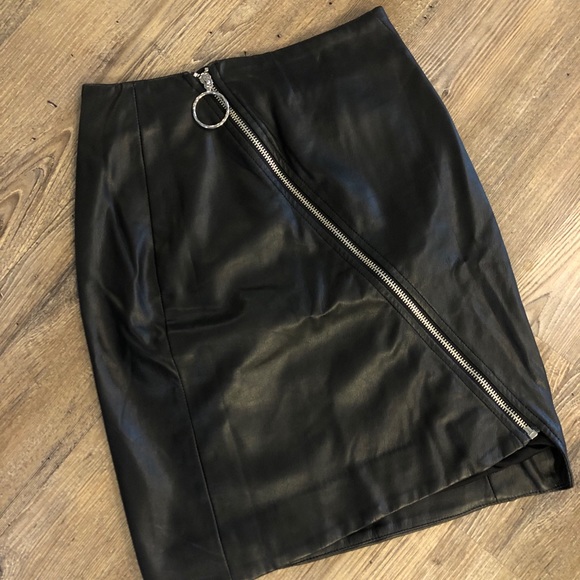 Leather Mini Skirt - Picture 1 of 3